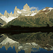 Mt Fitzroy At Dawn Patagonia #1 Art Print