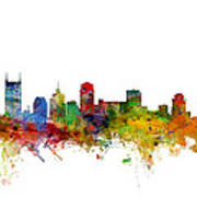 Nashville Tennessee Skyline #1 Art Print