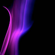 Purple Smoke On A Black Background #1 Art Print