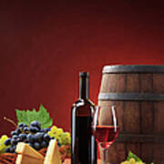 Red Wine Composition #1 Art Print