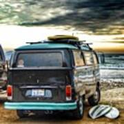 Sano Surf Bus And Boards Art Print