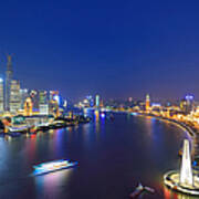 Shanghai Cityscape Across Huangpu River #1 Art Print