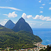 Soufrière And Pitons, St. Lucia #1 Art Print