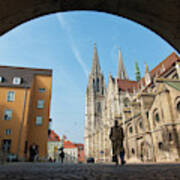 St Peter's Cathedral In Regensburg #1 Art Print