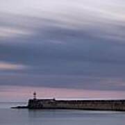 Stunning Long Exposure Landscape Lighthouse At Sunset With Calm  #1 Art Print