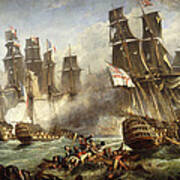 The Battle Of Trafalgar Art Print