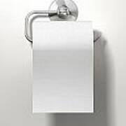 Toilet Roll On Chrome Hanger #1 Art Print
