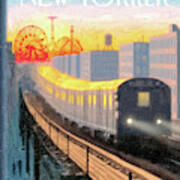 Coney Island Express Art Print