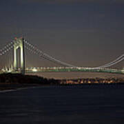 1 Verrazano Narrows Bridge At Twilight Art Print