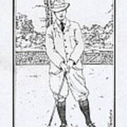 Vintage Golfer #1 Art Print