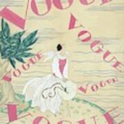 Vogue Magazine Cover Featuring A Woman Standing #1 Art Print