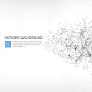 Abstract Network Background #11 Art Print