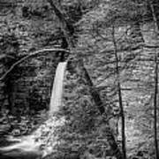 Waterfalls George W Childs National Park Painted Bw   #13 Art Print