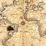 1544 World Map Art Print
