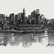 Boston Skyline #17 Art Print