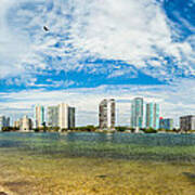 Miami Skyline Art Print