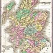 1827 Finley Map Of Scotland Art Print