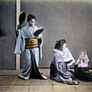 1870 Geisha Girls Dressing Room Art Print