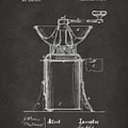 1873 Coffee Mills Patent Artwork Gray Art Print