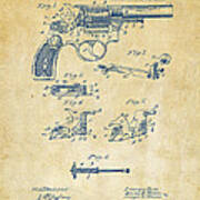 1896 Wesson Safety Device Revolver Patent Artwork - Vintage Art Print