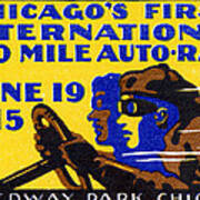 1915 Chicago Auto Race Art Print