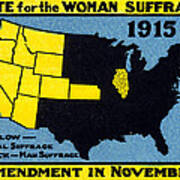1915 Vote For Women's Suffrage Art Print