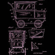 1921 Kilmer Patent Baby Carriage-inverted Pink Art Print
