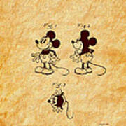 1930 Mickey Mouse Toy Patent Art Art Print
