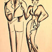 1930s Couple On The Town Art Print
