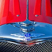 1937 Ss100 3.5-liter Jaguar Roadster Grille Hood Emblem Art Print