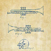 1940 Trumpet Patent Artwork - Vintage Art Print
