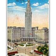 1940s Terminal Tower Cleveland Ohio Art Print