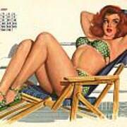 1950's Esquire Pin Up Art Print