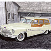 1953 Buick Estate Wagon Woody Art Print