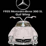 1955 Mercedes Benz 300 S L Gull Wing Art Print