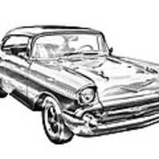 1957 Chevy Bel Air Illustration Art Print