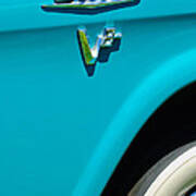 1958 Gmc Series 101-s Pickup Truck Side Emblem Art Print