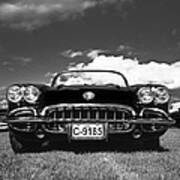 1958 Vintage Chevrolet Corvette Art Print