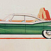 1959 Desoto  Classic Car Concept Design Concept Rendering Sketch Art Print