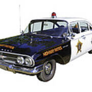 1960 Chevrolet Biscayne Police Car Art Print