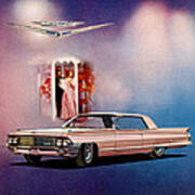 1960s Usa Cadillac Magazine Advert Art Print