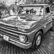 1966 Chevy C10 Pick Up Truck Painted Bw Art Print