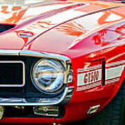 1969 Shelby Cobra Gt500 Front End - Grille Emblem Art Print