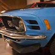 1970 Mustang Mach 1 And Other Classics Hidden In A Garage Art Print