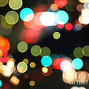 Abstract Colorful Round Bokeh Lights #3 Art Print
