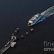 Aerial View Of Passenger Ferry Boat Going To Southworth Puget So #2 Art Print