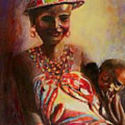 African Mother And Child Art Print