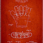 Baseball Glove Patent Drawing From 1922 #3 Art Print