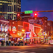 Broadway Street Nashville Tennessee Art Print