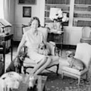 Brooke Astor With Dogs #2 Art Print